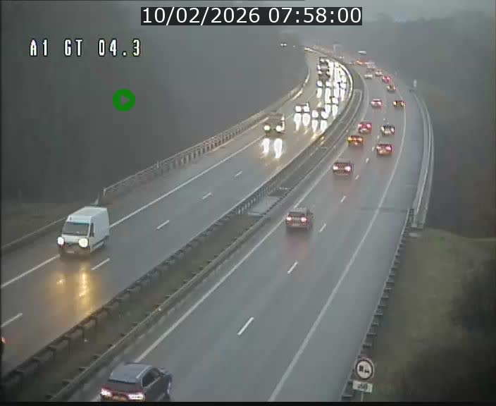 Traffic live webcam Luxembourg Itzig - A1 direction Sandweiler - BK 4.3