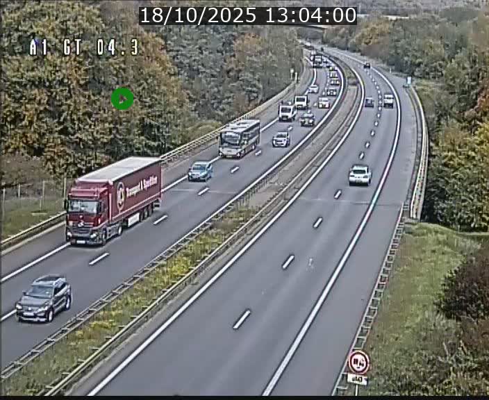 <h2>Traffic live webcam Luxembourg Itzig - A1 direction Sandweiler - BK 4.3</h2>