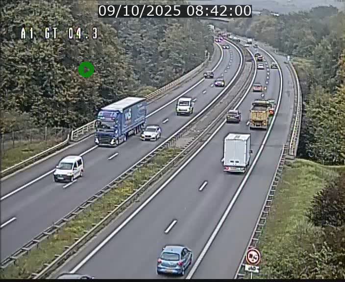 <h2>Traffic live webcam Luxembourg Itzig - A1 direction Sandweiler - BK 4.3</h2>