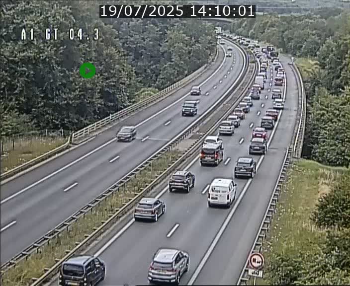 Traffic live webcam Luxembourg Itzig - A1 direction Sandweiler - BK 4.3