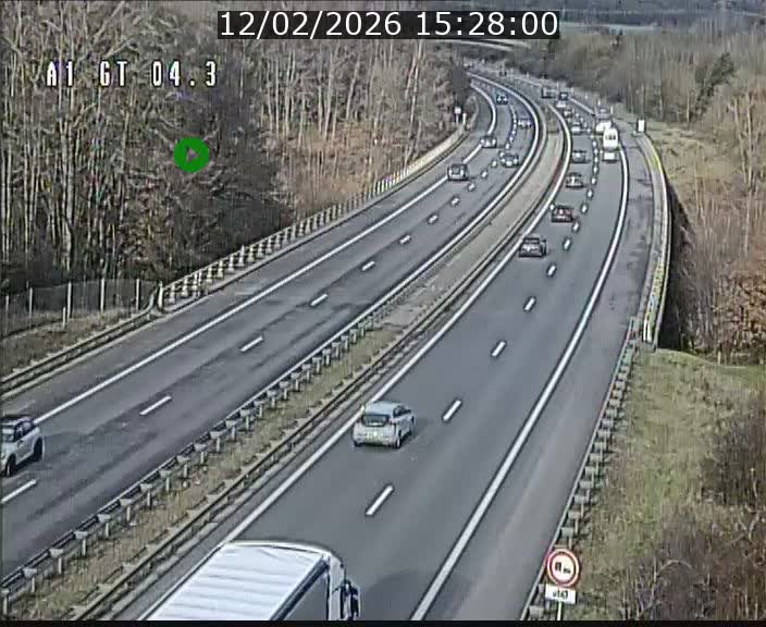 <h2>Traffic live webcam Luxembourg Itzig - A1 direction Sandweiler - BK 4.3</h2>