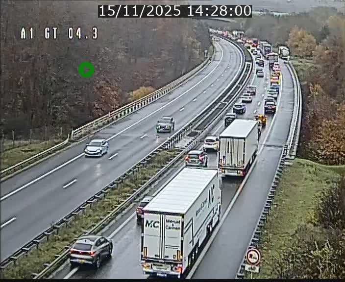 Traffic live webcam Luxembourg Itzig - A1 direction Sandweiler - BK 4.3
