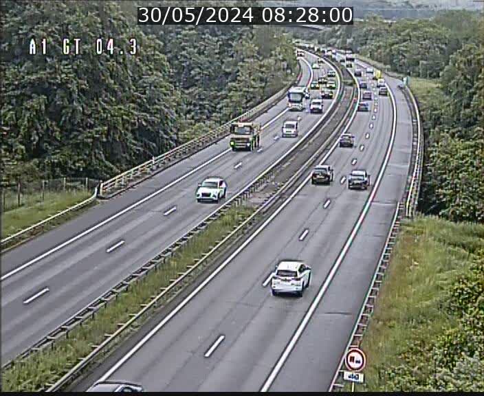 Traffic live webcam Luxembourg Itzig - A1 direction Sandweiler - BK 4.3
