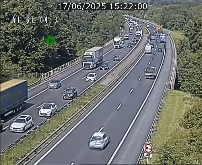 Traffic live webcam Luxembourg Itzig - A1 direction Sandweiler - BK 4.3