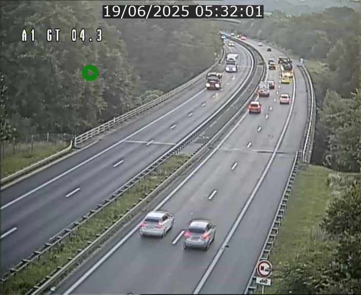 Traffic live webcam Luxembourg Itzig - A1 direction Sandweiler - BK 4.3