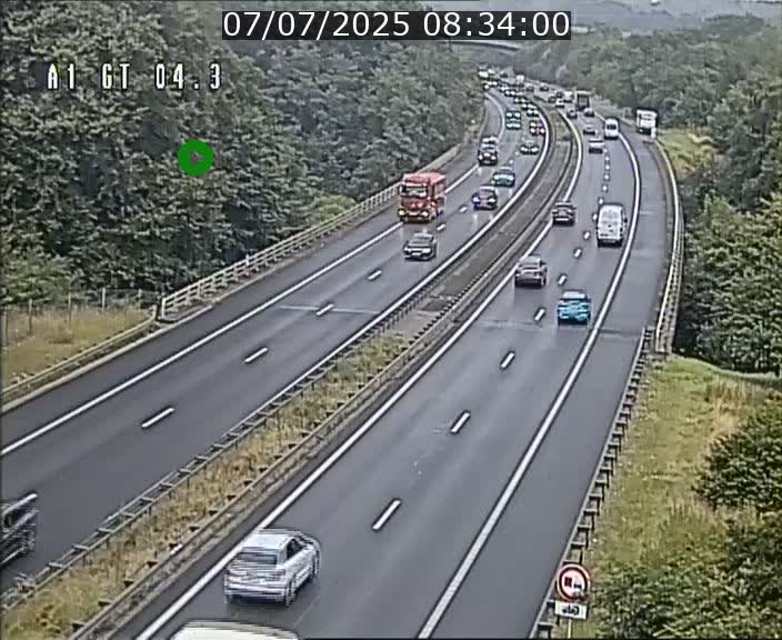 Traffic live webcam Luxembourg Itzig - A1 direction Sandweiler - BK 4.3