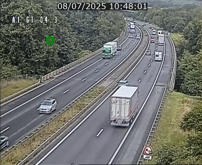Traffic live webcam Luxembourg Itzig - A1 direction Sandweiler - BK 4.3
