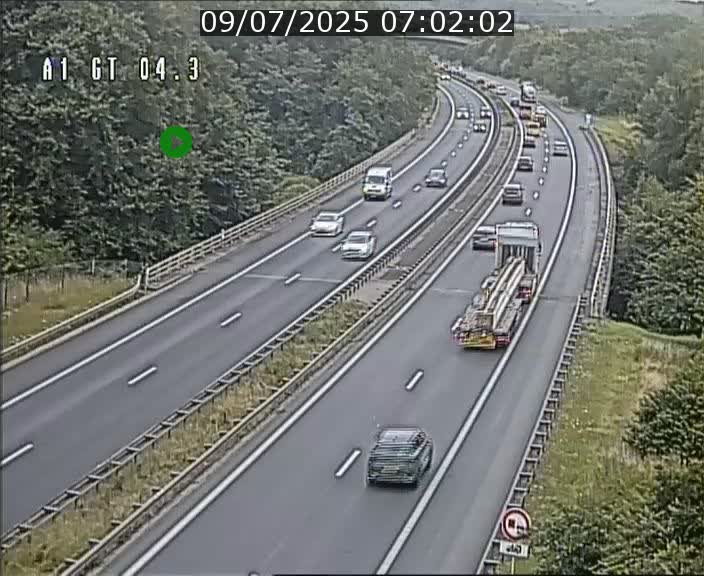 Traffic live webcam Luxembourg Itzig - A1 direction Sandweiler - BK 4.3
