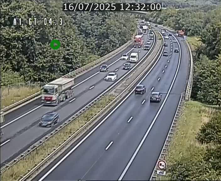 Traffic live webcam Luxembourg Itzig - A1 direction Sandweiler - BK 4.3