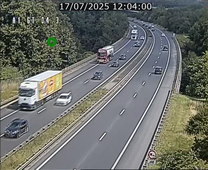 Traffic live webcam Luxembourg Itzig - A1 direction Sandweiler - BK 4.3