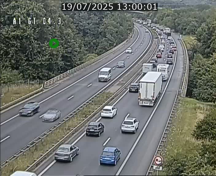 Traffic live webcam Luxembourg Itzig - A1 direction Sandweiler - BK 4.3