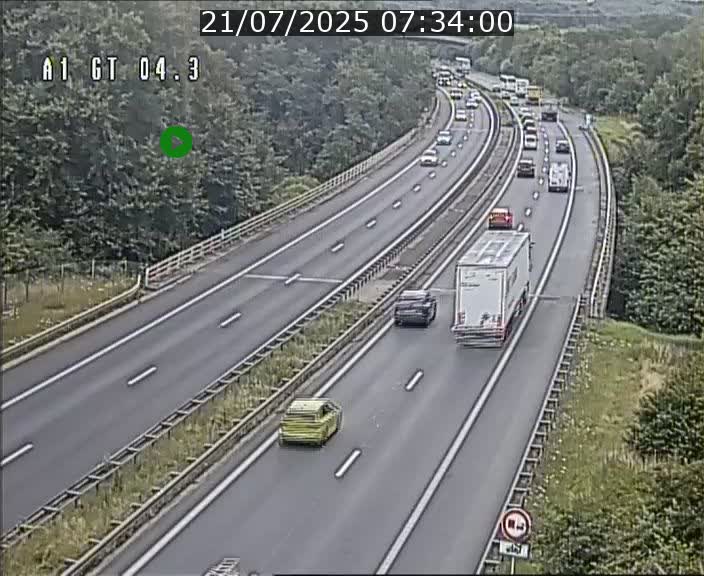 Traffic live webcam Luxembourg Itzig - A1 direction Sandweiler - BK 4.3