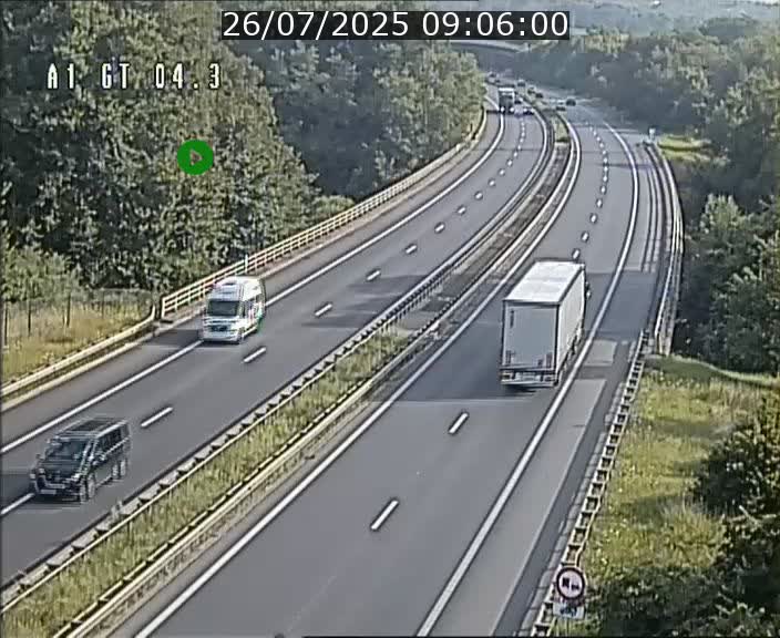 Traffic live webcam Luxembourg Itzig - A1 direction Sandweiler - BK 4.3