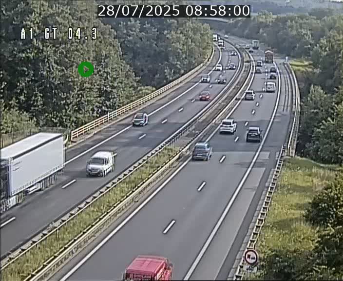 Traffic live webcam Luxembourg Itzig - A1 direction Sandweiler - BK 4.3