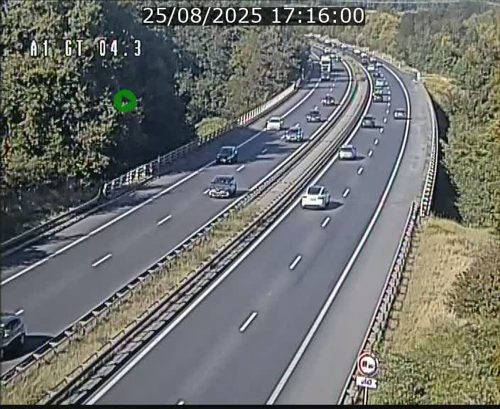 Traffic live webcam Luxembourg Itzig - A1 direction Sandweiler - BK 4.3
