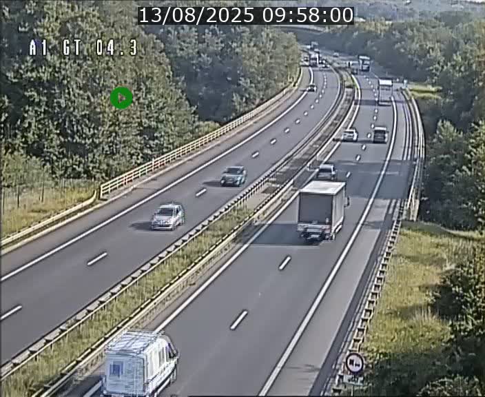 Traffic live webcam Luxembourg Itzig - A1 direction Sandweiler - BK 4.3