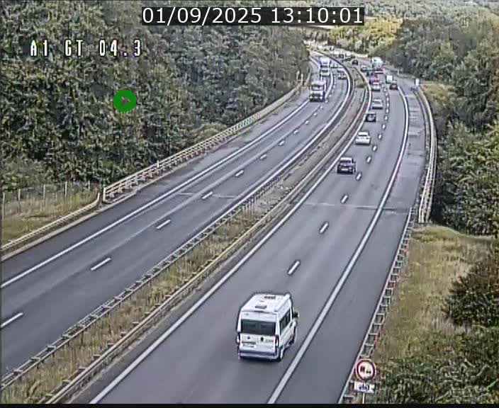 Traffic live webcam Luxembourg Itzig - A1 direction Sandweiler - BK 4.3