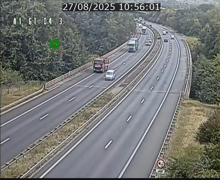 Traffic live webcam Luxembourg Itzig - A1 direction Sandweiler - BK 4.3