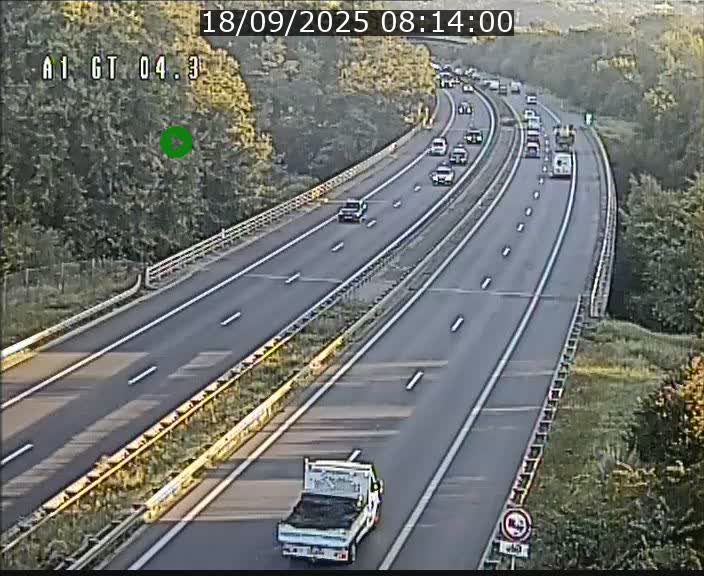 Traffic live webcam Luxembourg Itzig - A1 direction Sandweiler - BK 4.3