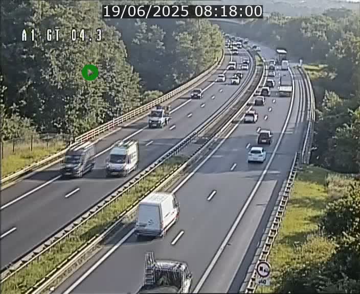 Traffic live webcam Luxembourg Itzig - A1 direction Sandweiler - BK 4.3