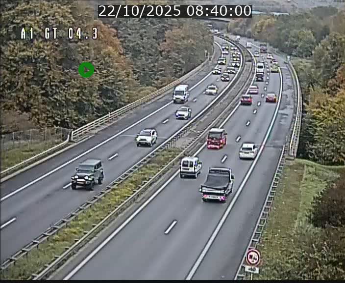 <h2>Traffic live webcam Luxembourg Itzig - A1 direction Sandweiler - BK 4.3</h2>