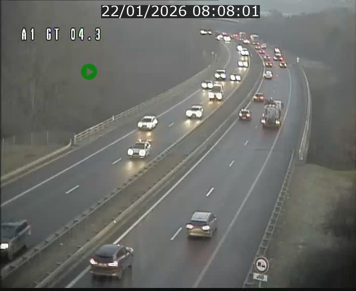 <h2>Traffic live webcam Luxembourg Itzig - A1 direction Sandweiler - BK 4.3</h2>