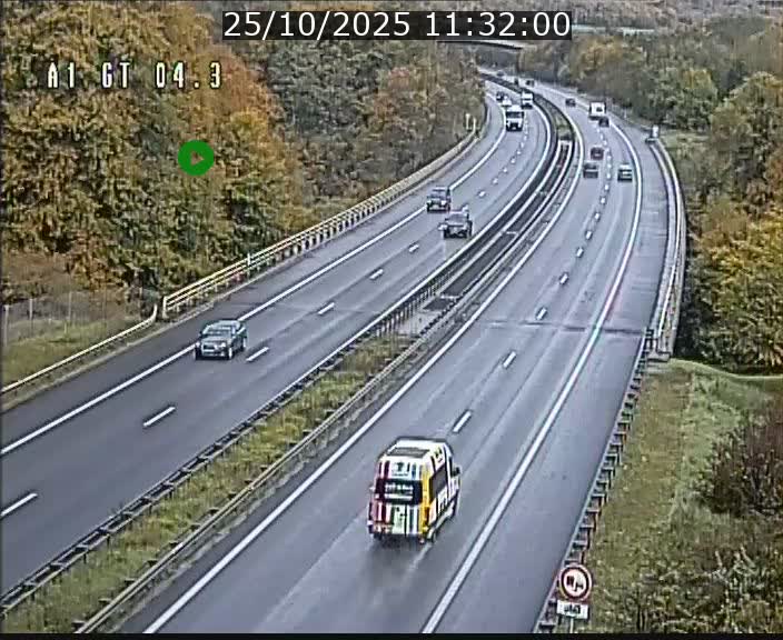 Traffic live webcam Luxembourg Itzig - A1 direction Sandweiler - BK 4.3