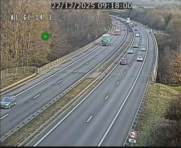 <h2>Traffic live webcam Luxembourg Itzig - A1 direction Sandweiler - BK 4.3</h2>