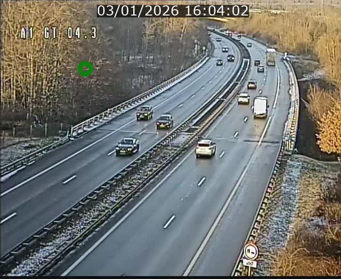 <h2>Traffic live webcam Luxembourg Itzig - A1 direction Sandweiler - BK 4.3</h2>