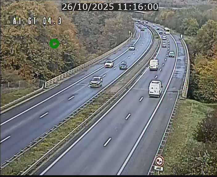 Traffic live webcam Luxembourg Itzig - A1 direction Sandweiler - BK 4.3