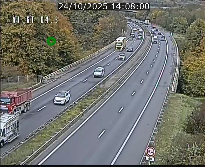 <h2>Traffic live webcam Luxembourg Itzig - A1 direction Sandweiler - BK 4.3</h2>