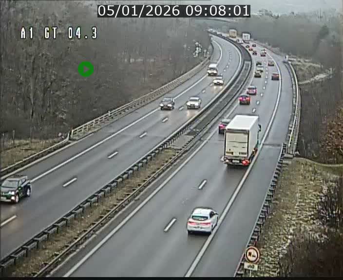 <h2>Traffic live webcam Luxembourg Itzig - A1 direction Sandweiler - BK 4.3</h2>