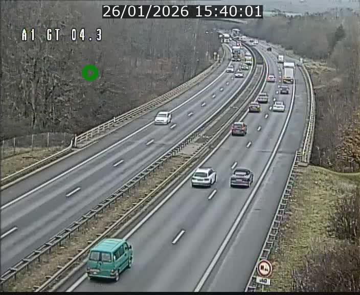 <h2>Traffic live webcam Luxembourg Itzig - A1 direction Sandweiler - BK 4.3</h2>