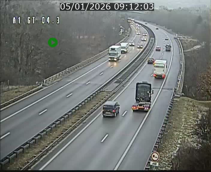 <h2>Traffic live webcam Luxembourg Itzig - A1 direction Sandweiler - BK 4.3</h2>