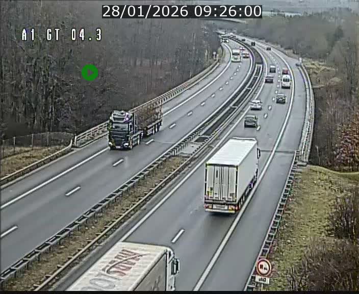 <h2>Traffic live webcam Luxembourg Itzig - A1 direction Sandweiler - BK 4.3</h2>