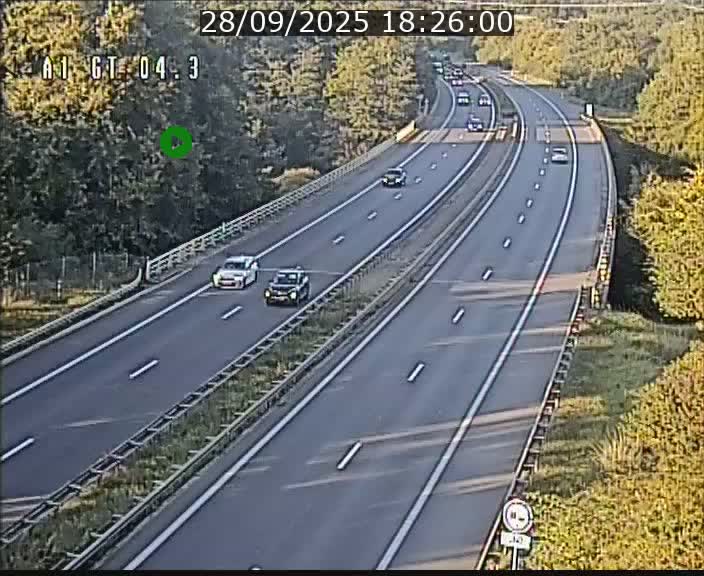 <h2>Traffic live webcam Luxembourg Itzig - A1 direction Sandweiler - BK 4.3</h2>