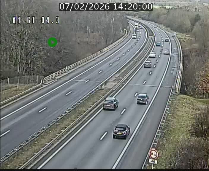 <h2>Traffic live webcam Luxembourg Itzig - A1 direction Sandweiler - BK 4.3</h2>