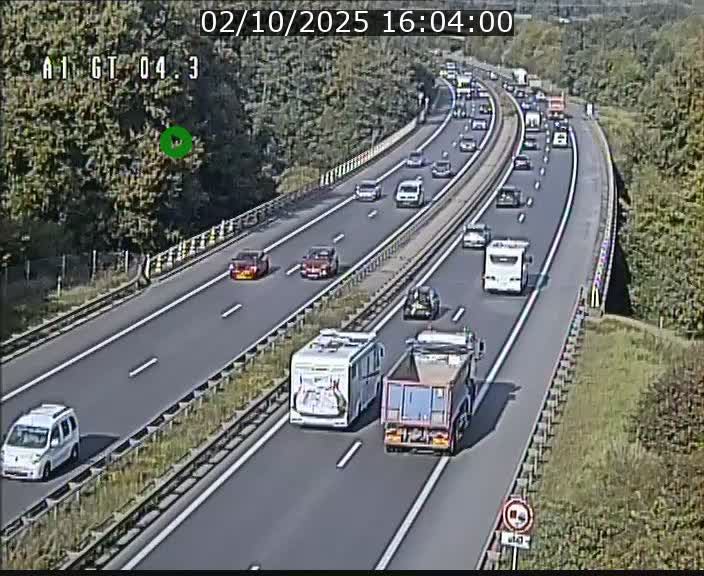 <h2>Traffic live webcam Luxembourg Itzig - A1 direction Sandweiler - BK 4.3</h2>