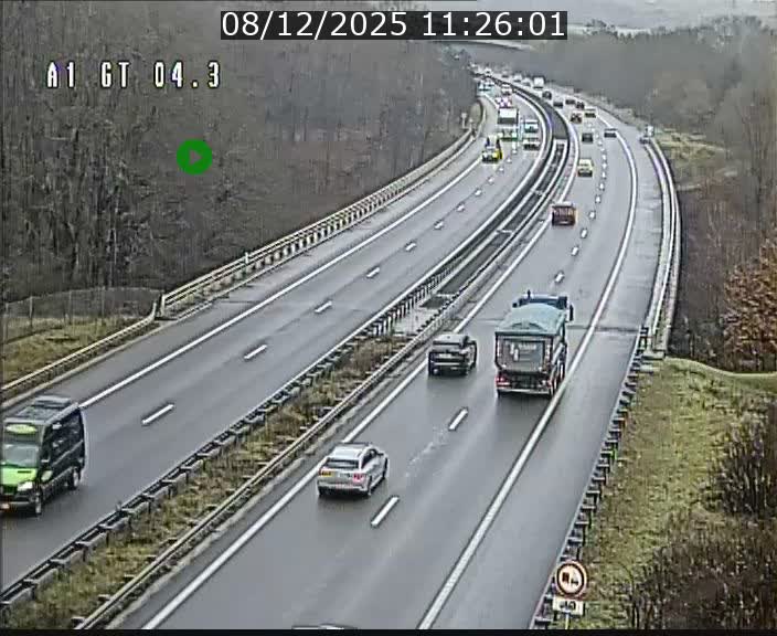 <h2>Traffic live webcam Luxembourg Itzig - A1 direction Sandweiler - BK 4.3</h2>