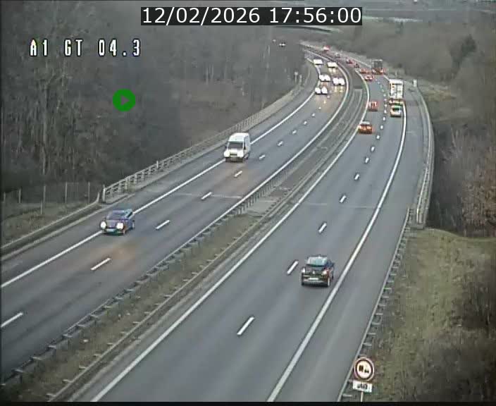 <h2>Traffic live webcam Luxembourg Itzig - A1 direction Sandweiler - BK 4.3</h2>