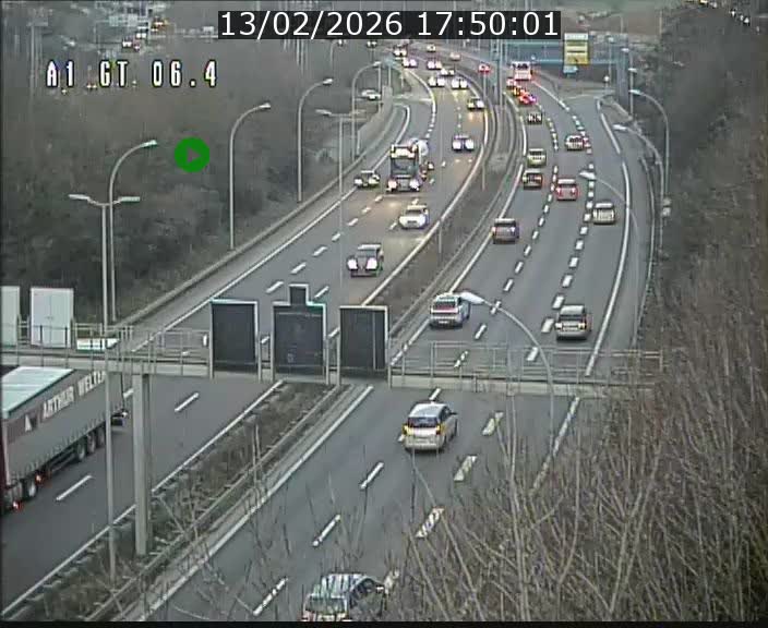 Traffic live webcam Luxembourg Hamm - A1 direction Sandweiler - BK 6.4