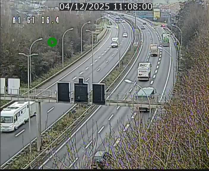 <h2>Traffic live webcam Luxembourg Hamm - A1 direction Sandweiler - BK 6.4</h2>