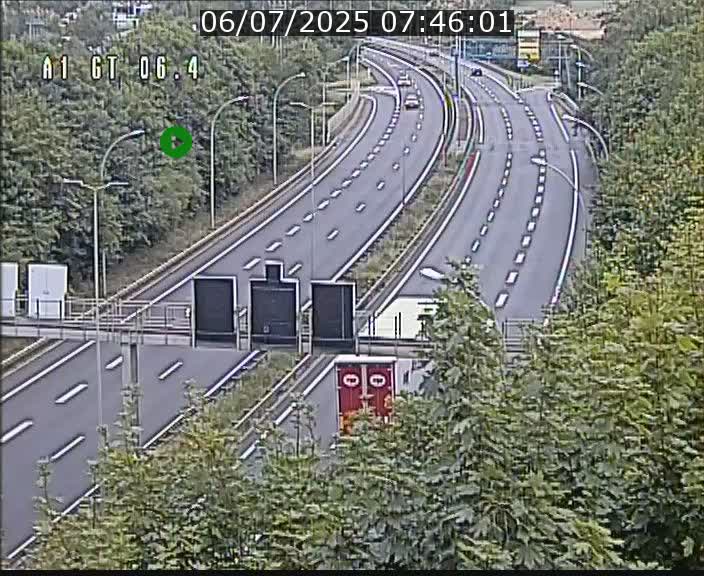 Traffic live webcam Luxembourg Hamm - A1 direction Sandweiler - BK 6.4