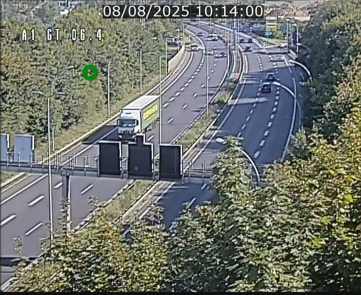 Traffic live webcam Luxembourg Hamm - A1 direction Sandweiler - BK 6.4
