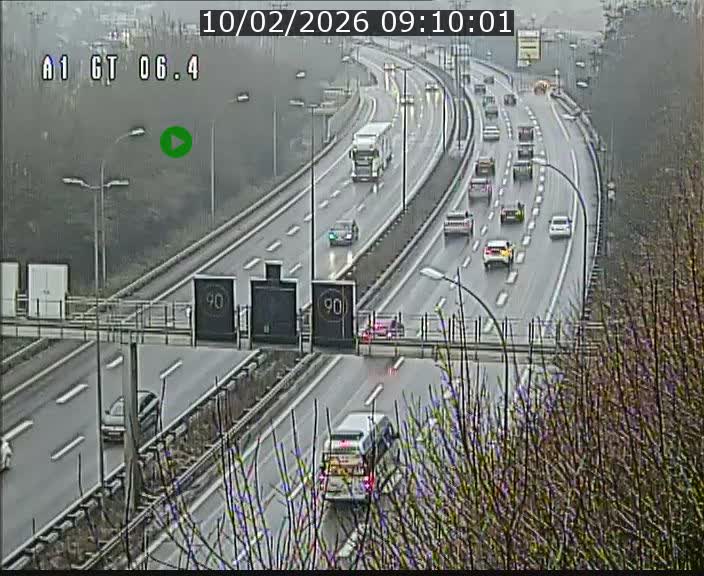 <h2>Traffic live webcam Luxembourg Hamm - A1 direction Sandweiler - BK 6.4</h2>