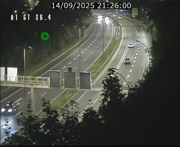 Traffic live webcam Luxembourg Hamm - A1 direction Sandweiler - BK 6.4