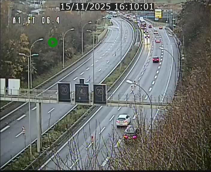 Traffic live webcam Luxembourg Hamm - A1 direction Sandweiler - BK 6.4