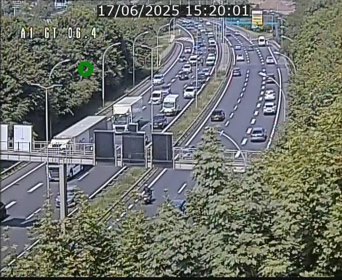 Traffic live webcam Luxembourg Hamm - A1 direction Sandweiler - BK 6.4