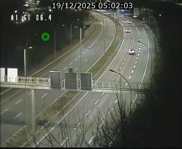 Traffic live webcam Luxembourg Hamm - A1 direction Sandweiler - BK 6.4