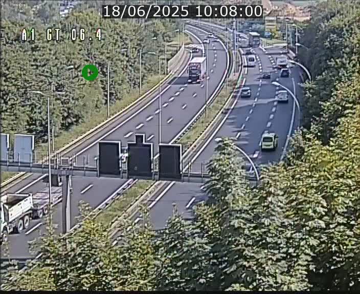 Traffic live webcam Luxembourg Hamm - A1 direction Sandweiler - BK 6.4